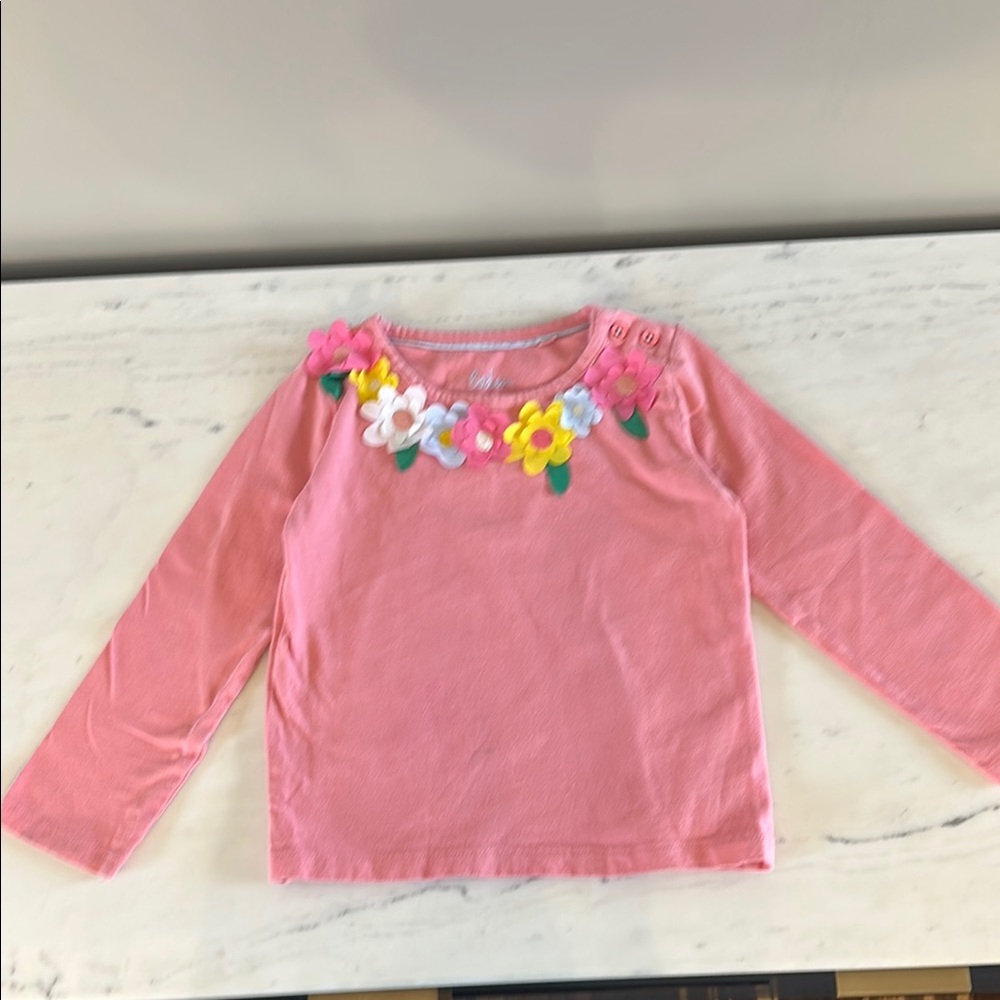 Boden, 2-3T Floral Embellished Pink Kids Top